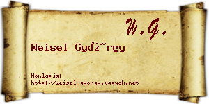 Weisel György névjegykártya