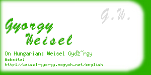 gyorgy weisel business card